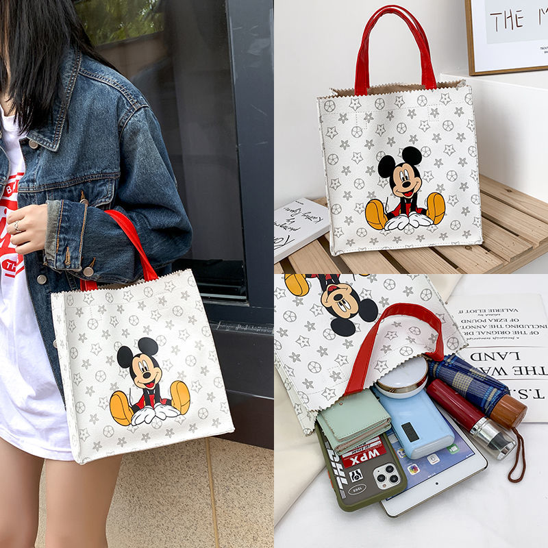 Simple shopping bag 2021 new Mickey Mouse handbag out fashion women's bag large capacity mummy bag lady