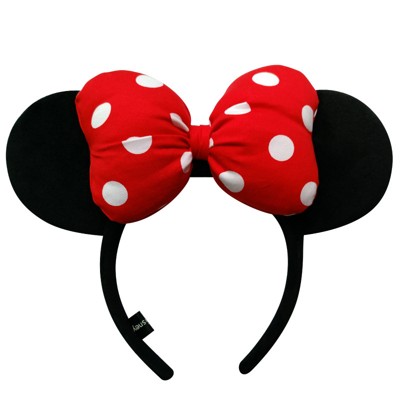 Disney hairband female hot sale Minnie Mickey Mouse headband Disney headdress rabbit ear Mickey Hairband