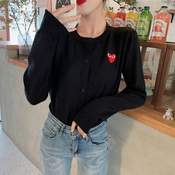 2021 autumn cardigan sweater long sleeve bottomed shirt women's autumn and winter exotic peach heart knitted small coat slim trend