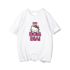 Kissmilk large women's cartoon cute cat print T-shirt net red same loose short sleeve boudoir