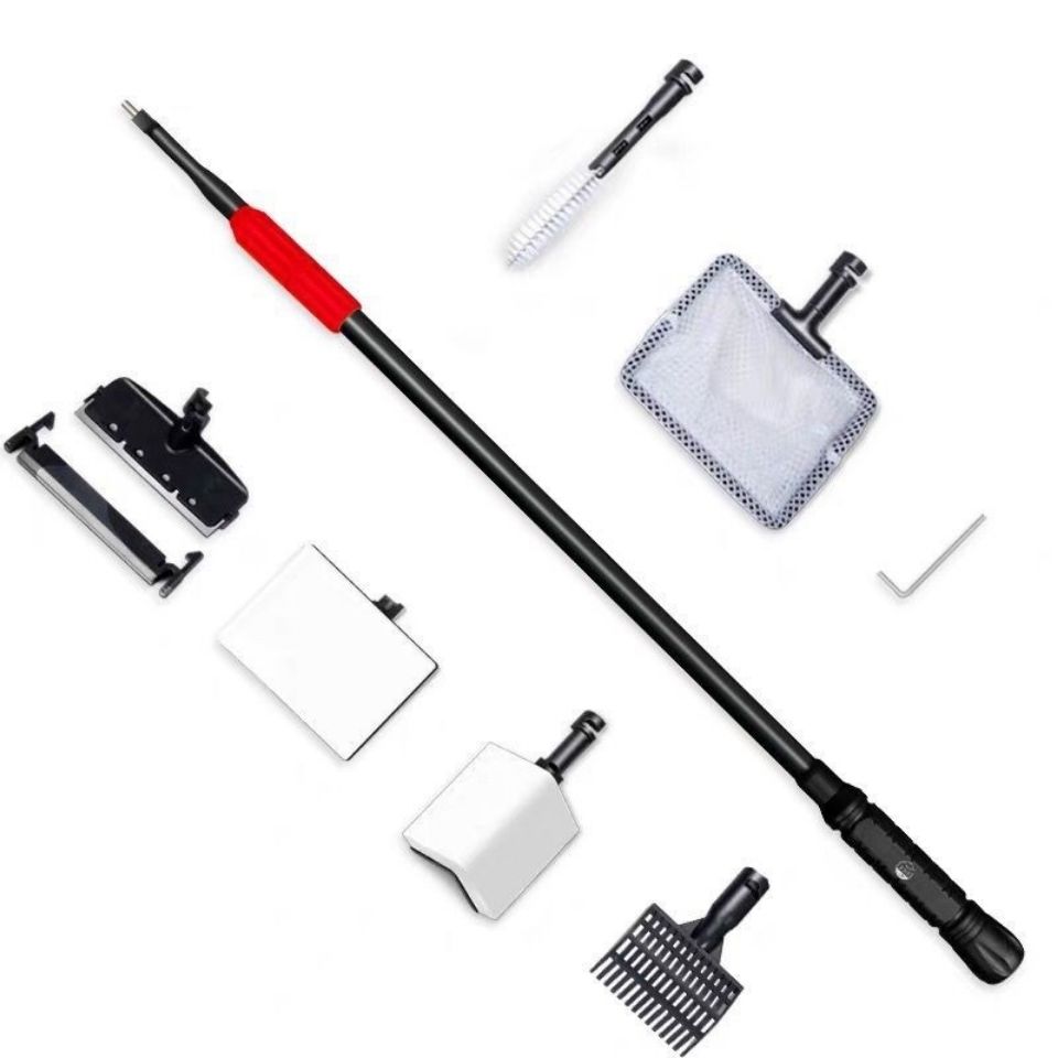 Old fisherman fish tank brush cleaning long handle cleaning tool scrubbing brush glass fish scraping knife old fisherman