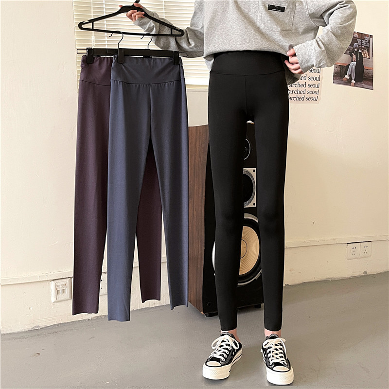 Real shooting special spring shark skin Leggings women's tights wear thin leg yoga pants Barbie pants