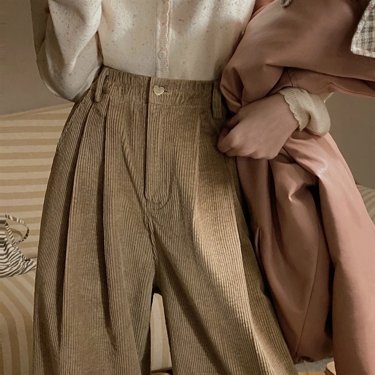 Non real High Waist Wide Leg corduroy pants for children