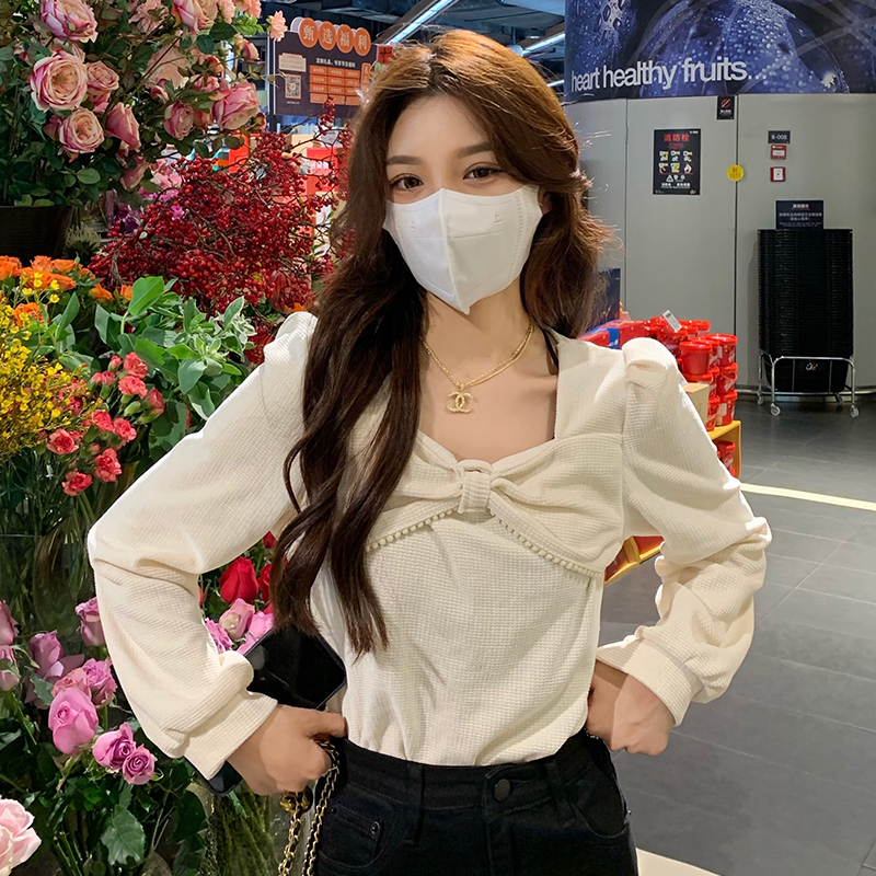 Real price ~ design sense waffle thick bow top