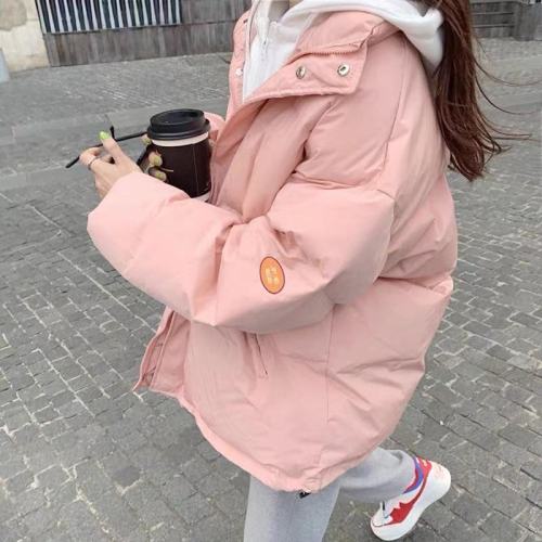 Screen down jacket cotton jacket female 2021 winter bread jacket Korean version thickened loose student cotton jacket