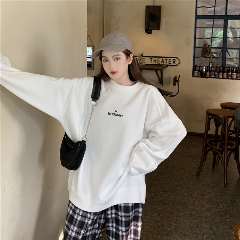 Real shot real price ~ Korean loose and thickened Pullover Sweater women's new casual and versatile thin top