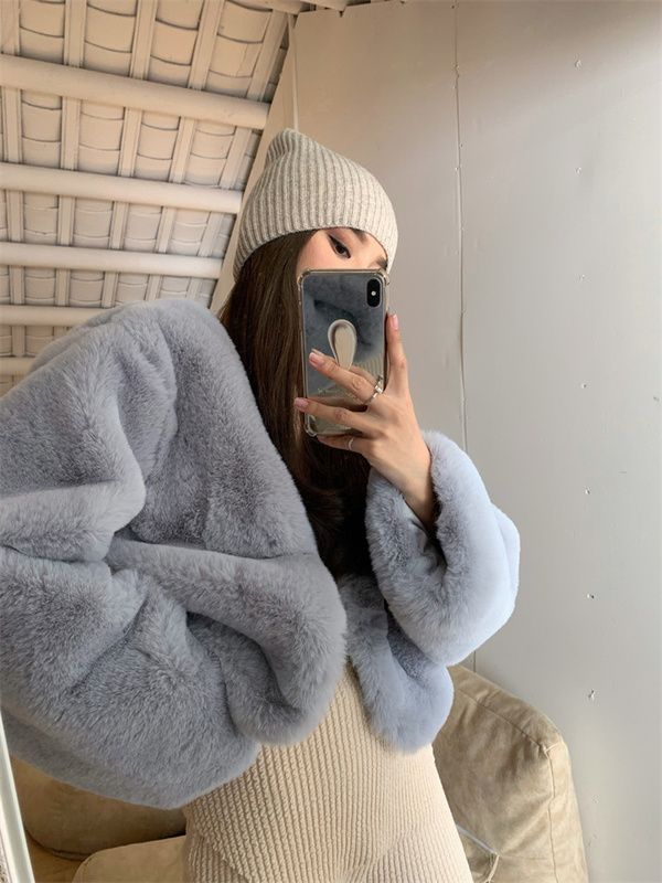 Real shot real price retro lazy slim slim bra suit + wool cardigan coat