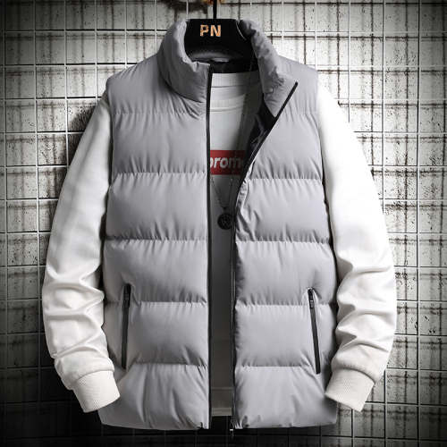 Winter men's down cotton vest casual jacket men's cotton vest coat large fashion m-5xl