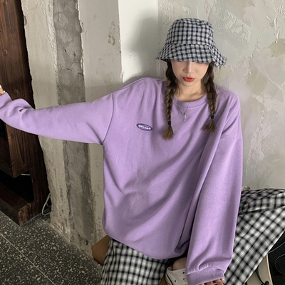 Couple's sweater early spring new coat women's thin style super fire lazy wind loose Korean Edition tide