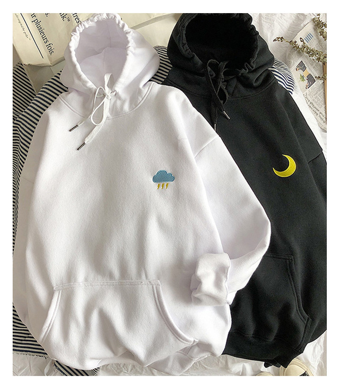 Plush and thickened sweater women's casual loose couple's Hoodie