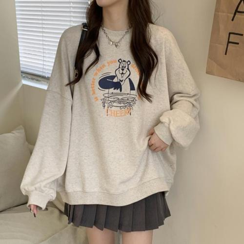 Women's fashion in sweater ins2022 new spring and autumn thin loose Korean BF lazy Korean chic early autumn top