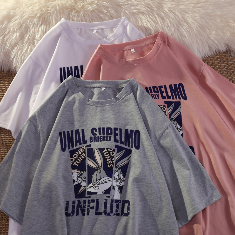 American Retro High Street Style Short Sleeve T-Shirt women's 2022 summer loose fashion brand top