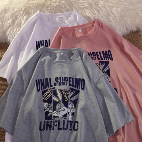 American Retro High Street Style Short Sleeve T-Shirt women's  summer loose fashion brand top