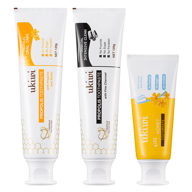 New Zealand ELF (ukiwi) Propolis Toothpaste Family Pack (propolis tooth guard 120g + Prepared charcoal 120g + children's honey 50g) (imported from New Zealand)