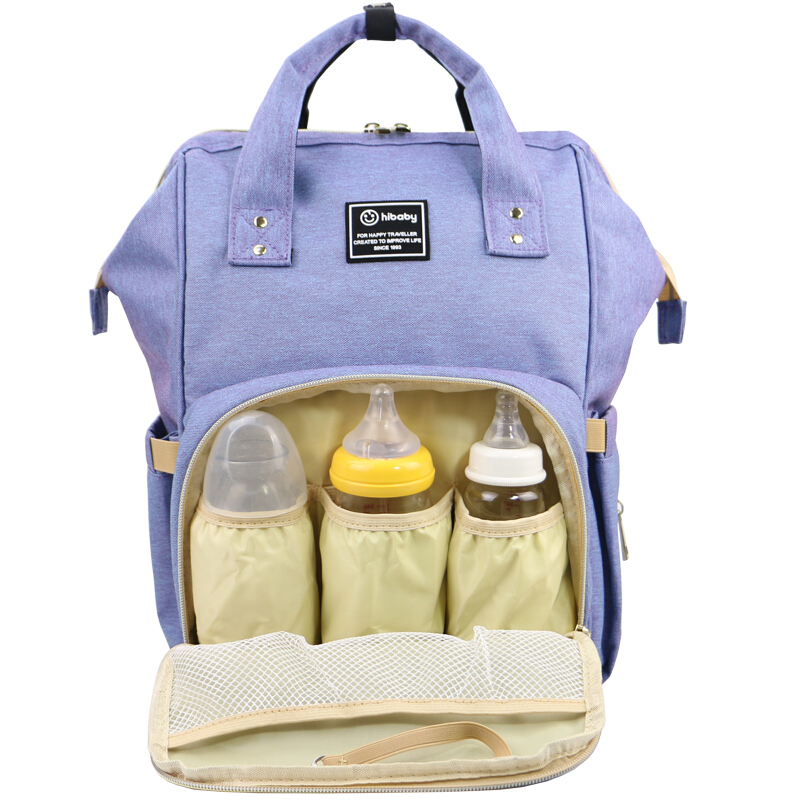 Aardman Mommy bag multifunctional large capacity Mommy bag double shoulder out backpack fashion Mommy bag hy-1706 blue purple