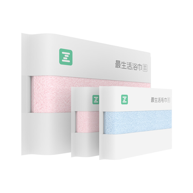 Xinjiang long staple cotton towel bath towel 3-piece set of pure cotton strong absorbent national series blue towel / pink towel / pink bath towel
