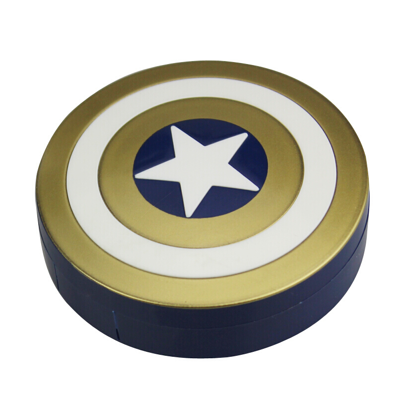 Companion line contact lens box creative cartoon companion box Meitong care box tape tweezers duplex box Captain America red bl1047