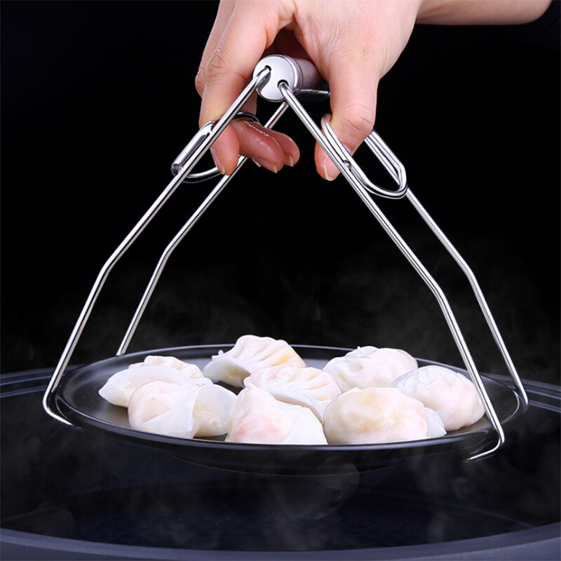 TDE German Kitchen anti scalding bowl and casserole steaming bowl and plate gripper stainless steel gadget