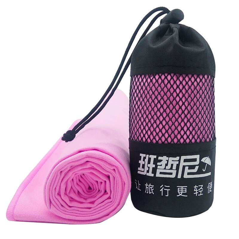 Bangini outdoor Gym Beach quick drying towel swimming hot spring quick drying absorbent towel bath towel quick drying towel absorbent towel 350 * 1000mm Pink