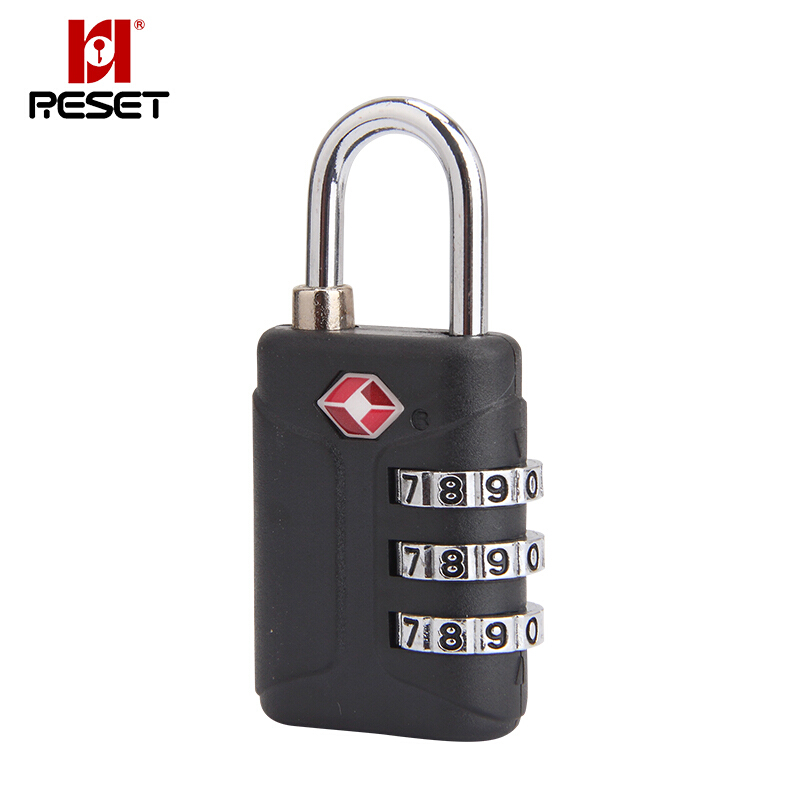 Reset rst-205 outbound customs lock TSA password lock pull rod luggage luggage luggage anti-theft lock consignment customs clearance lock luggage padlock black