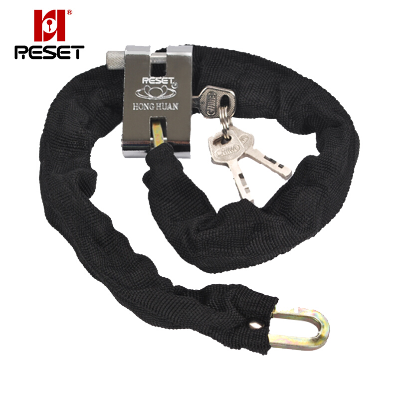 Ruisaite rst-195 motorcycle lock electric vehicle chain lock anti hydraulic shear battery car lock bold lock cloth sleeve lock alloy steel chain lock riding equipment