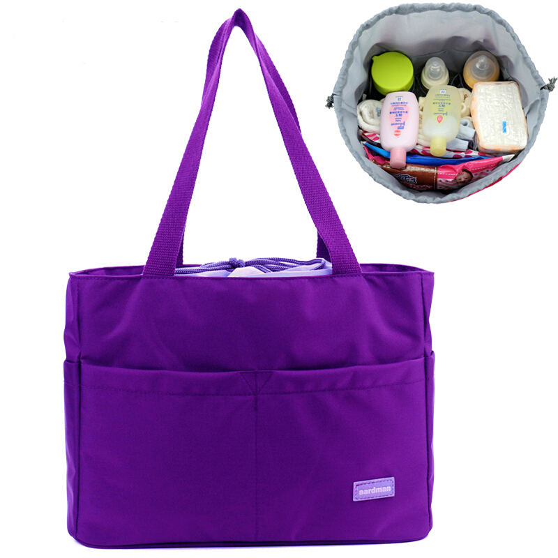 Aardman multifunctional Mommy bag separate Mommy bag single shoulder portable small mother and baby bag hy-1516 purple