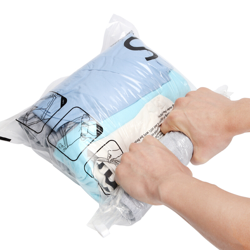 American pack all hand roll compression bag travel clothes storage bag finishing bag 6 silk hand roll vacuum storage compression bag 6 pieces [2 large and 2 small]