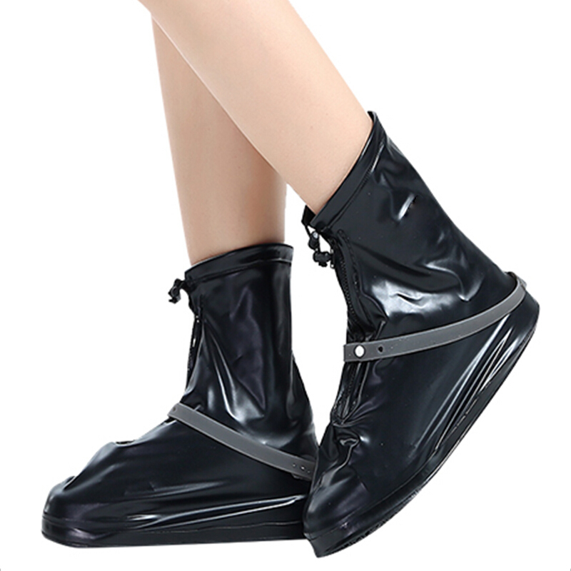 Bangeni non disposable rainwear rainwear rainshoe cover rainboot cover outdoor desert sand proof travel rainy day waterproof shoe cover foot cover men's and women's children's rainproof shoe cover black 2XL