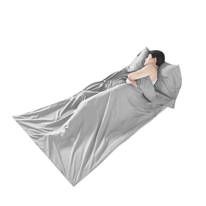 Bangini folding bed sheet sleeping bag adult travel outdoor supplies travel essential portable Hotel dirty cotton bed sheet zipper opening single Camel