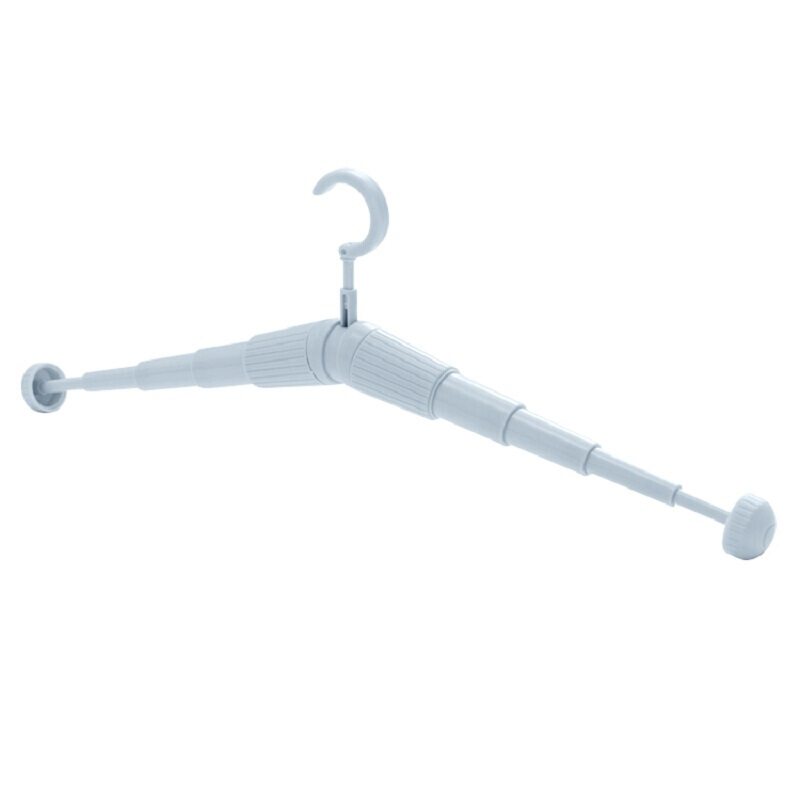Companion line portable travel folding clothes hanger clothes hanger multifunctional retractable plastic clothes hanger travel hanging clothes rack sky blue bl1057