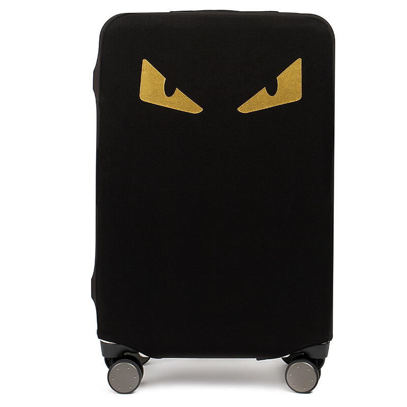 Companion travel case protective cover elastic trunk cover pull case dust cover thickened wear-resistant trolley case cartoon protective cover black eye 18-20 inch bl4010