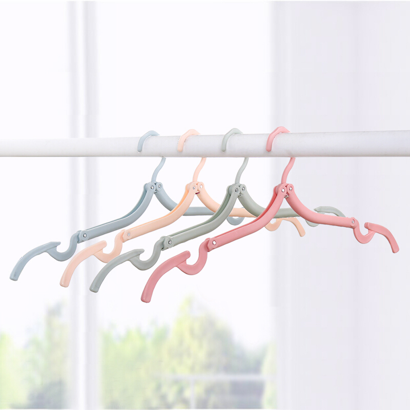 Xinqin portable travel folding clothes hanger outdoor travel multifunctional anti-skid clothes hanger 4 sets