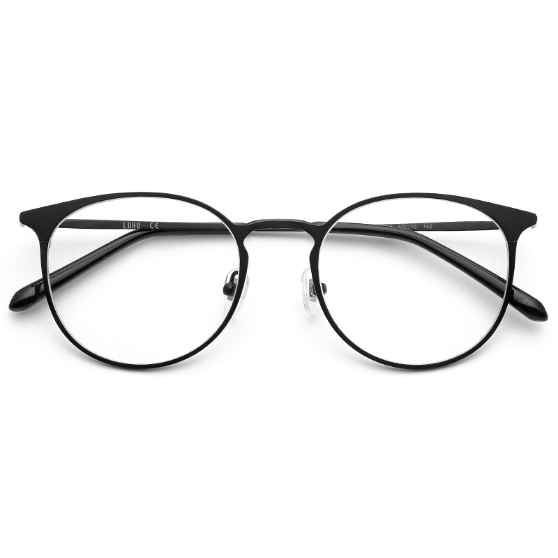 Loho anti radiation glasses men's and women's anti blue light eye protection flat lens anti fatigue eye frame lh2125 piano black