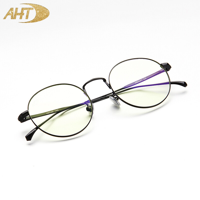 AHT retro anti blue light glasses Computer Anti Radiation goggles men's and women's E-sports glasses lovers' general flat light non degree glasses