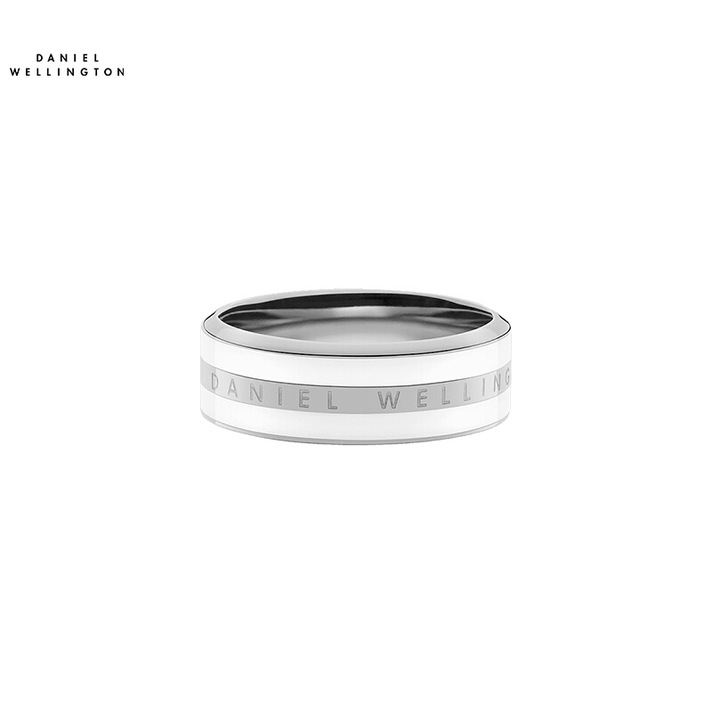 Daniel Wellington DW Ring Jewelry simple Silk White Silver Men's and women's pair ring couple ring size: 8 (Chinese size) dw00400046