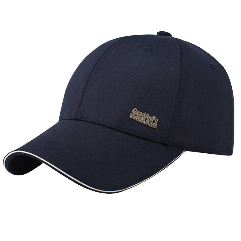 Glo-store baseball cap men's outdoor sports sun hat Korean versatile duck tongue cap mmz814107 dark blue