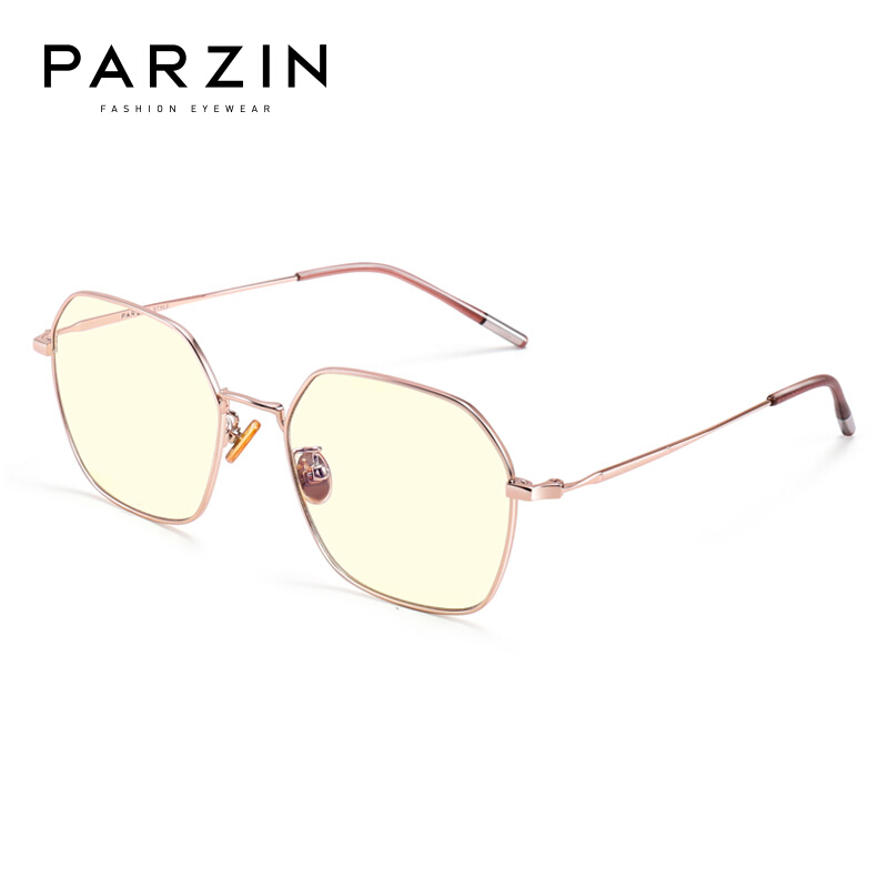 Parzin song Zuer star same anti blue light and anti radiation glasses metal frame men's and women's metal GOGGLES ANTI blue light glasses 15751l rose gold