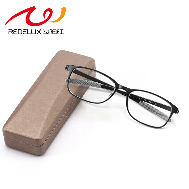 Sunset red presbyopia glasses for men and women anti blue light elegant fashion black large frame is not easy to break, light and comfortable elderly HD presbyopia glasses e9004b Black 100 degrees