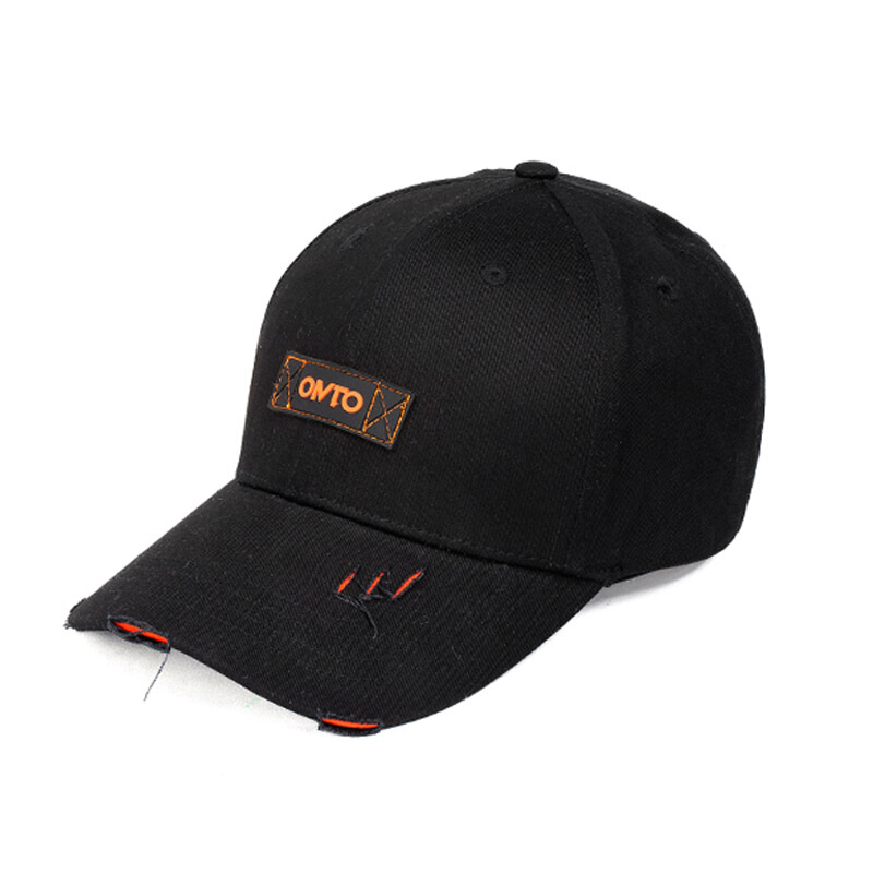 Babama x Omto baseball hat tide brand men's and women's Korean version 2019 new duck tongue hat Street outdoor sports curved eaves couple sunscreen sunshade hat hip hop hat black one size fits all