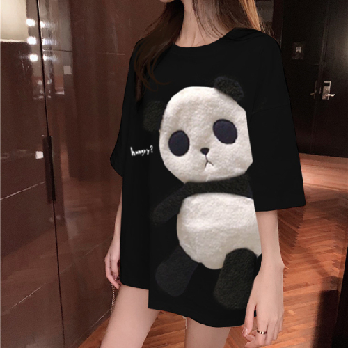 New summer panda short sleeved women's fashion net hongyuansu student spring Korean cotton