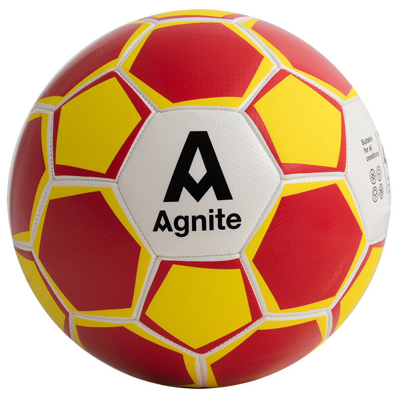 Agnite f1206 4 ball for training of children's and students' football match Pu machine sewing wear-resistant