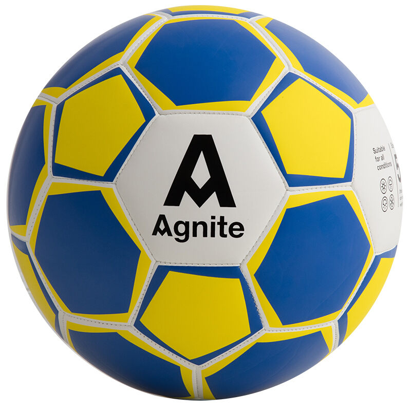 Agnite f1203 5 standard training football PVC machine stitched classic black and white