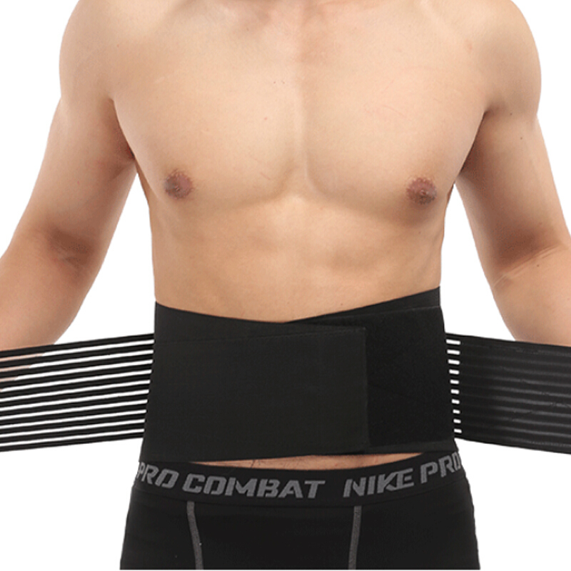 Lac sports belt lumbar disc protrusion fitness basketball men's and women's protective equipment sports belt breathable squat waist protection black L / XL