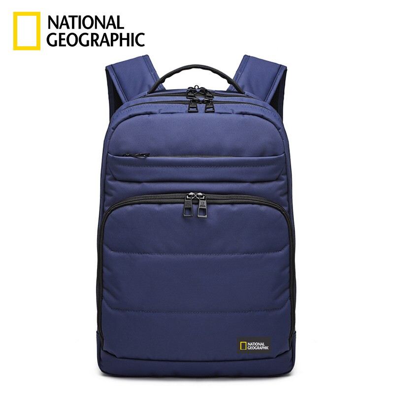 National Geographic black technology shock absorber backpack 15.6 inch computer bag business leisure backpack large capacity anti splash schoolbag blue