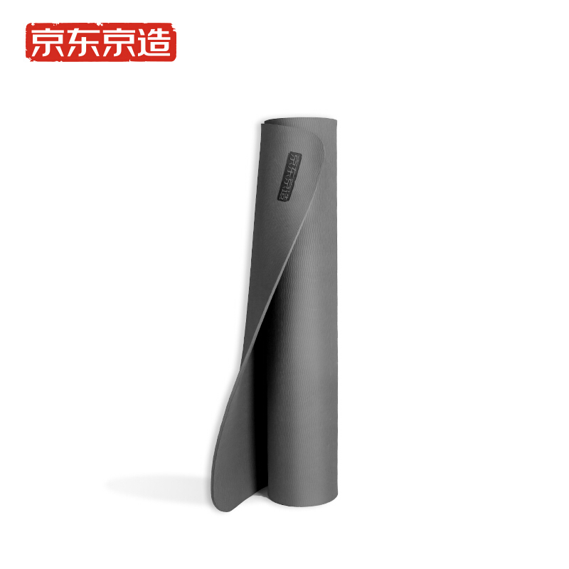 Jingdong jingzao yoga mat TPE high density high elastic anti slip fitness mat double sided sports mat lengthened, widened and thickened 183 * 80 * 0.7cm gray strap rope