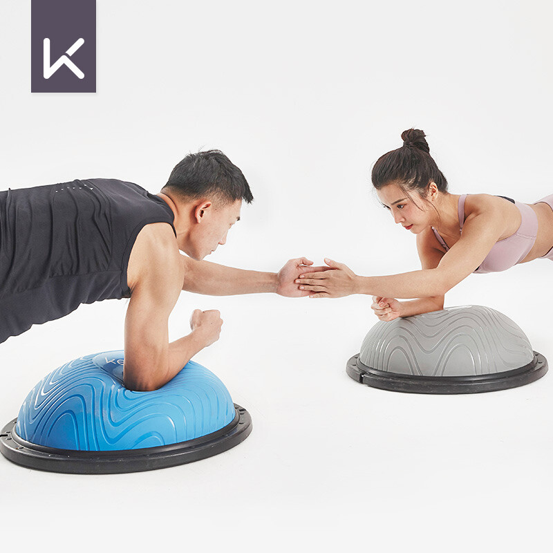 Keep balance wave speed ball thickened semicircular balance ball Pilates fitness shaping household tension rope blue