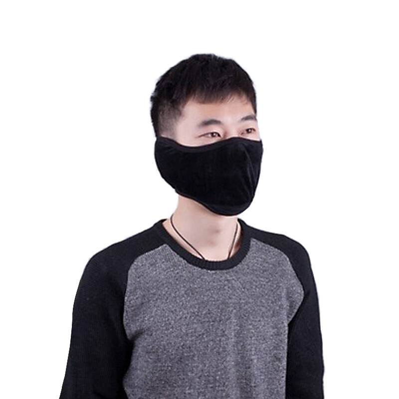 Haolebao black mouth protection earmuffs adult autumn and winter cycling men and women dust-proof and cold proof thickened thermal protective sleeve