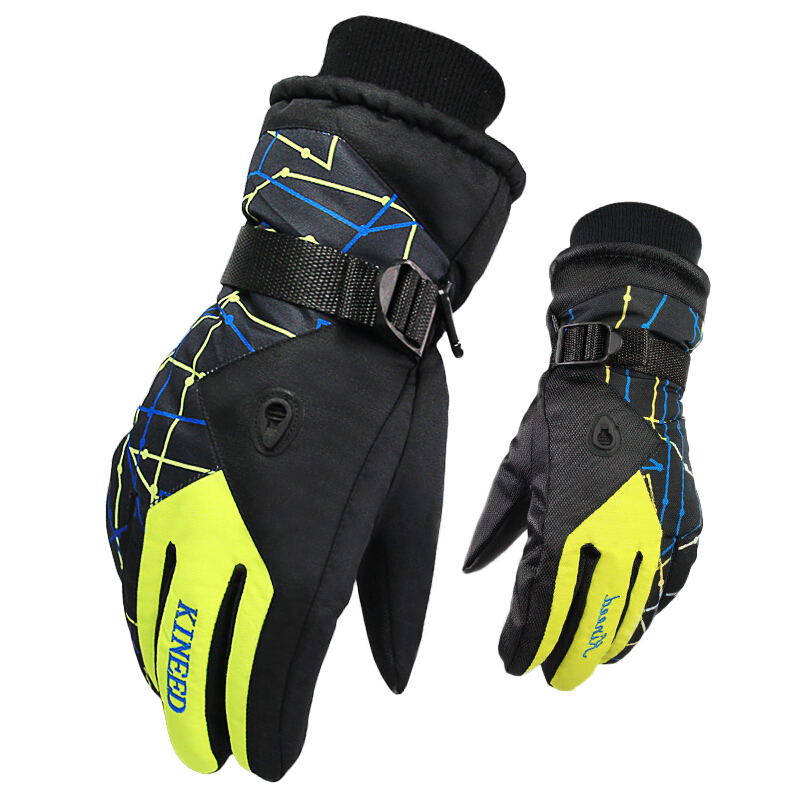 Cavalry cavalry bicycle winter riding ski gloves men's and women's motorcycle battery car windproof thickened cold proof warm gloves
