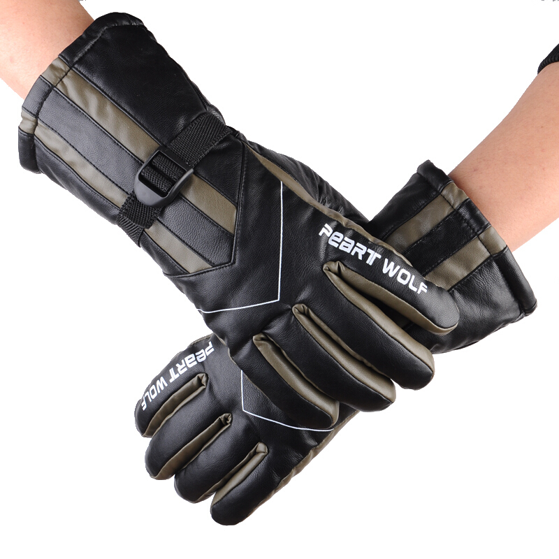 Solarstorm warm gloves men's and women's winter waterproof cotton outdoor skiing gloves thickened motorcycle riding gloves cold army green