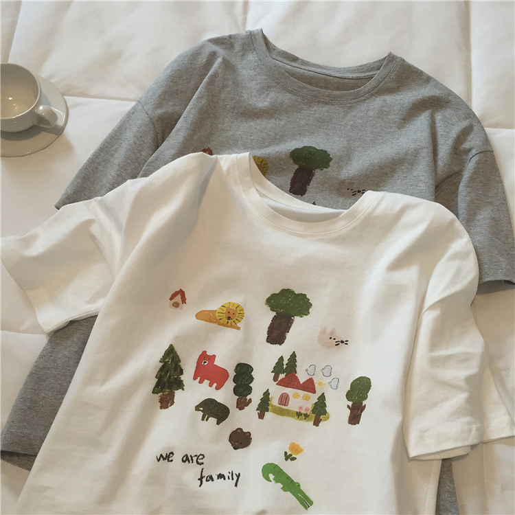 Guantu cotton 2022 new short sleeve T-shirt for women